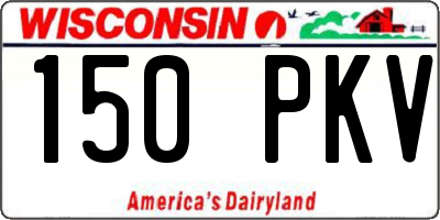 WI license plate 150PKV