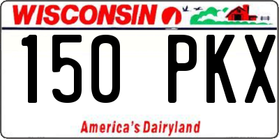 WI license plate 150PKX