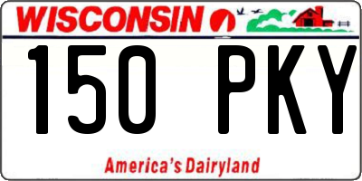 WI license plate 150PKY