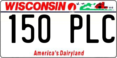 WI license plate 150PLC