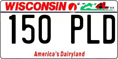 WI license plate 150PLD