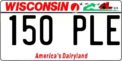 WI license plate 150PLE