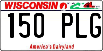 WI license plate 150PLG