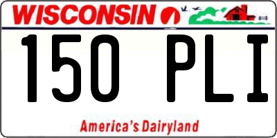 WI license plate 150PLI