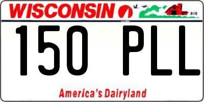 WI license plate 150PLL