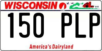 WI license plate 150PLP