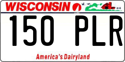 WI license plate 150PLR