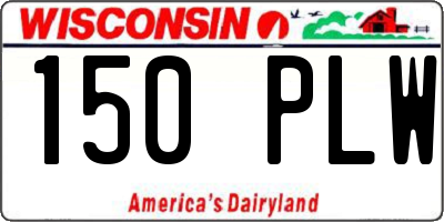 WI license plate 150PLW