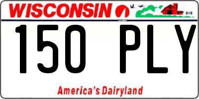 WI license plate 150PLY