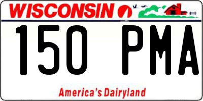 WI license plate 150PMA