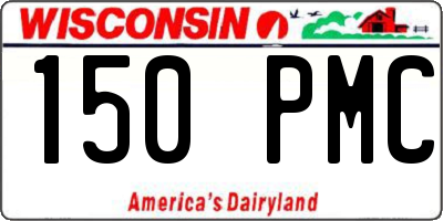 WI license plate 150PMC