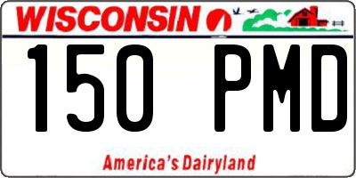 WI license plate 150PMD