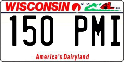 WI license plate 150PMI