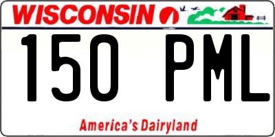 WI license plate 150PML