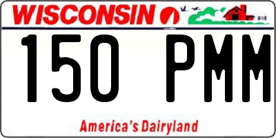 WI license plate 150PMM