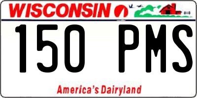 WI license plate 150PMS