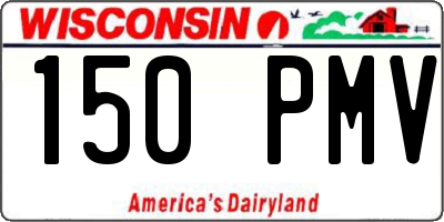 WI license plate 150PMV