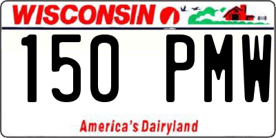 WI license plate 150PMW