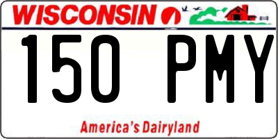 WI license plate 150PMY