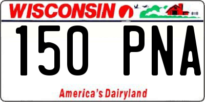 WI license plate 150PNA