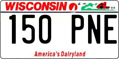 WI license plate 150PNE