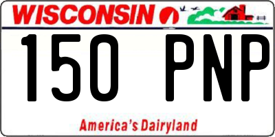 WI license plate 150PNP