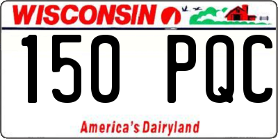 WI license plate 150PQC