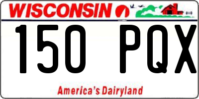 WI license plate 150PQX