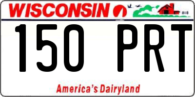 WI license plate 150PRT
