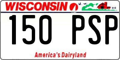 WI license plate 150PSP