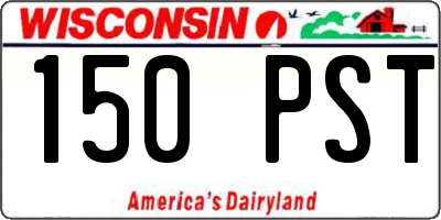 WI license plate 150PST