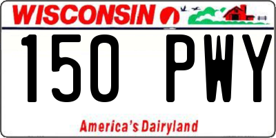 WI license plate 150PWY