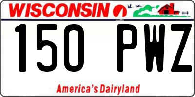 WI license plate 150PWZ