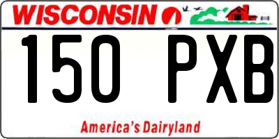 WI license plate 150PXB