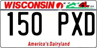 WI license plate 150PXD