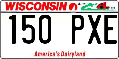 WI license plate 150PXE