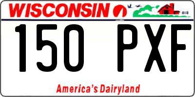 WI license plate 150PXF