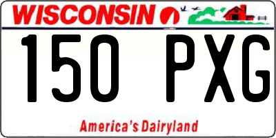WI license plate 150PXG