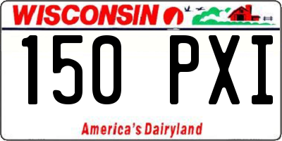 WI license plate 150PXI