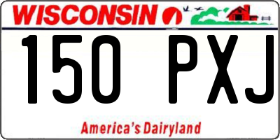 WI license plate 150PXJ