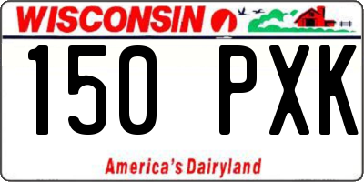WI license plate 150PXK