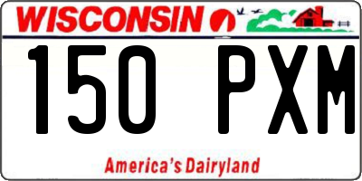 WI license plate 150PXM
