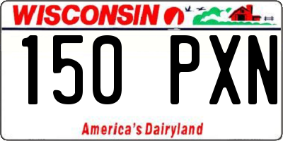 WI license plate 150PXN