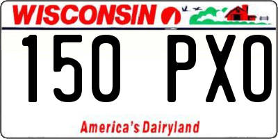 WI license plate 150PXO