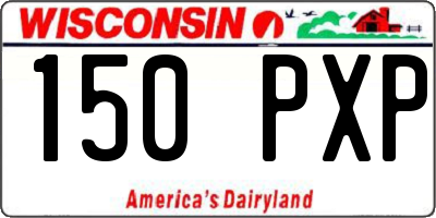 WI license plate 150PXP