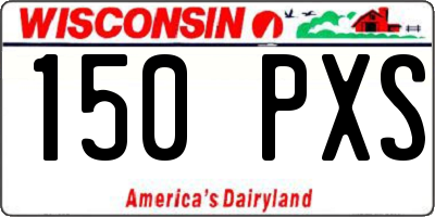 WI license plate 150PXS