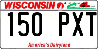 WI license plate 150PXT