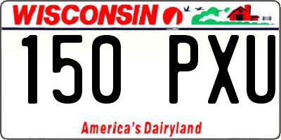 WI license plate 150PXU