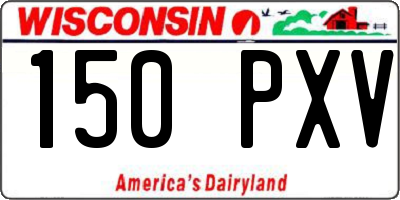WI license plate 150PXV