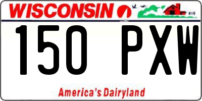 WI license plate 150PXW